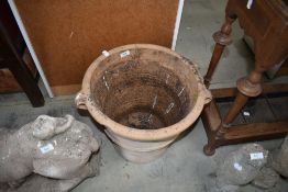 A clay planter