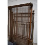 A Victorian brass single bed frame