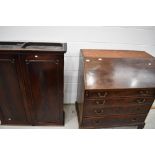 A 19th Century mahogany bureau bookcase, possibly a marriage