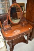 A Victorian mahogany dressing table of small proportions