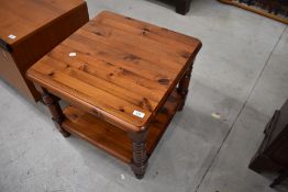 A modern pine occasional coffee table