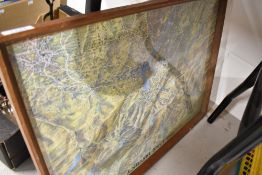 A vintage map print of the lake district