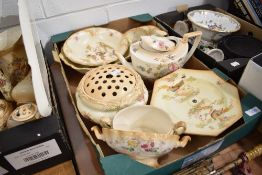 A selection of early 20th century Crown Ducal Avis ware ceramics including bowls, teapot and pot