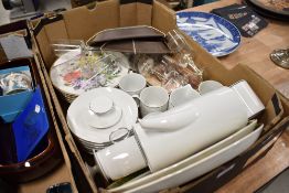 A selection of ceramics and glass wares including a Thomas part tea set