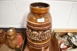 A Mid Century West German vase having banded and circular decoration no.553-38