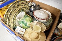 A selection of ceramics and pewter including serving dish set