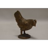 An early 20th century A.G Ward bronze figure or car mascot of a Cockerel / chicken