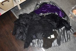 A mixed lot of items, most for re purposing or repair, including early 1900s black lace beaded