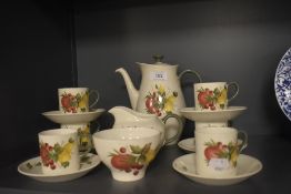 A mid century Wedgwood Covent Garden coffee service