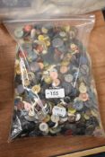 Over one Kilogram of vintage and antique buttons.