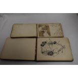 Two early 20th century autograph books containing mostly sketches and poetry