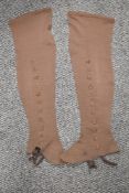 A pair of Edwardian ladies wool gaiters with faux button detail.