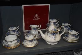 A 20th century Royal Albert Moonlight Rose part tea service
