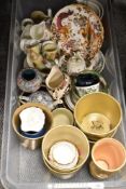 An assortment of vintage and modern ceramics, amongst this lot are plant pots, jugs, egg cups,