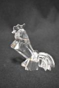A modern Swarovski silver crystal glass animal study of a Cockerel with box