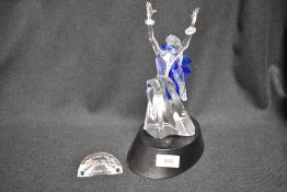 A modern Swarovski silver crystal glass figurine titled Isadora with box