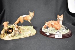 Two Border Fine Arts studies, fox interest including Family Portrait
