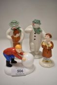 Three Royal Doulton figures from the Snowman Gift Collection, James DS1, The Snowman DS2 and