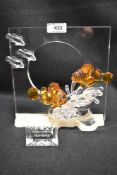 A modern Swarovski silver crystal glass figure group titled Harmony with box