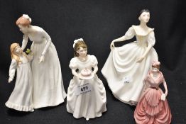 A collection of figurines including Royal Doulton Donna, Birthday Girl af