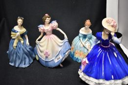 Four Figurines including Royal Doulton figure of the year Mary, signed to underside, Royal Doulton