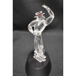 A modern Swarovski silver crystal glass figurine of a Flamenco dancer with box