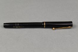 A Sheaffer Flat top student special fountain pen in black still with price band, single narrow