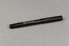A Waterman Ideal 52 leverfill fountain pen in HBR with chaised pattern and clipless cap, having