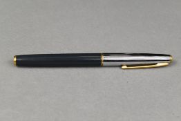 A Waterman Ligne 60 cartridge/ converter fountain pen in grey with silver cap with gold trim