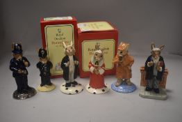 A set iof six modern Royal Doulton Bunnykins figure studies from the Legal Profession