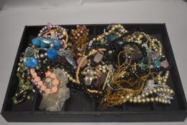 A selection of costume jewellery necklaces and similar