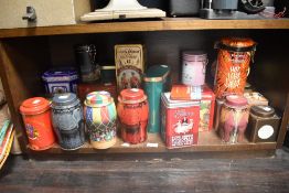 A selection of 20th century advertising tins including Bettys, M&S and Taylors etc