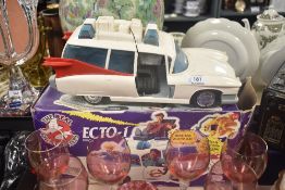 A Kenner Columbia Pictures original plastic model Ecto-1 Vehicle, not complete, in original box