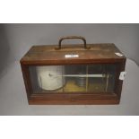 An early 20th century cased Barograph with brass fitments