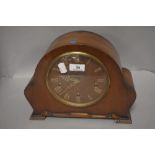 An Edwardian mantel clock with Westminster chime and brass numerals