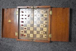 An early 20th century Jaques portable games compendium or chess set