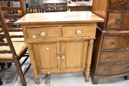 A 19th Century and later stained frame washstand or side table
