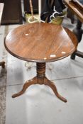 A nice quality reproduction oak pedestal table