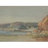 J M Wilson, (20th century), a watercolour, harbour scene, signed, 30 x 55cm, modern mounted framed