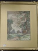 Robin Wallace, (1897-1952), a watercolour, Levens, Westmorland, signed and attributed verso, 30 x