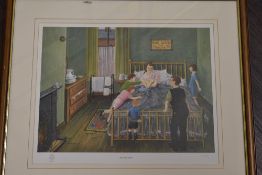 Tom Dodson, (1910-1991), after, a Ltd Ed print, The New Baby, num 141/350, 33 x 42cm, mounted framed