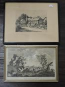 R A Riseley, (20th century), an etching, Gawsworth Rectory, signed, 19 x 21cm, framed and glazed, 29