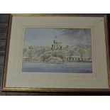 Griff Griffiths, (20th century), a watercolour, Windsor Castle winter, signed, 27 x 37cm, mounted