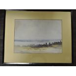 Henry Hadfield Cubley, (1858-1934), a watercolour, coastal view, signed, 27 x 37cm, mounted framed