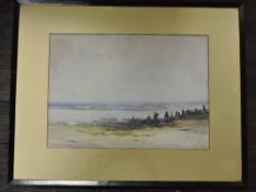 Henry Hadfield Cubley, (1858-1934), a watercolour, coastal view, signed, 27 x 37cm, mounted framed
