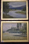 John Mitchell, (1837-1929), a pair of watercolours, Scottish Landscapes, signed and dated 1899, 29 x