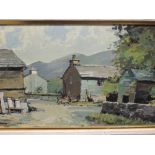 T B Bower, (contemporary), an oil painting, Troutbeck, indistinctly signed, 30 x 77cm, framed, 38