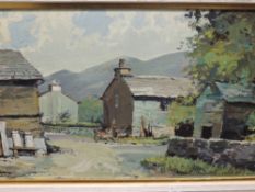 T B Bower, (contemporary), an oil painting, Troutbeck, indistinctly signed, 30 x 77cm, framed, 38