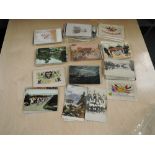 A collection of approx 150 vintage Postcards including Silks, Theatre etc