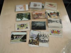 A collection of approx 150 vintage Postcards including Silks, Theatre etc